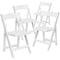 Flash Furniture HERCULES Series White Wood Folding Chair with Vinyl Padded Seat, PK4 4-XF-2901-WH-WOOD-GG - alternate 3