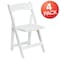 Flash Furniture HERCULES Series White Wood Folding Chair with Vinyl Padded Seat, PK4 4-XF-2901-WH-WOOD-GG - alternate 5