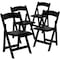 Flash Furniture HERCULES Series Black Wood Folding Chair with Vinyl Padded Seat, PK4 4-XF-2902-BK-WOOD-GG - alternate 5