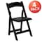 Flash Furniture HERCULES Series Black Wood Folding Chair with Vinyl Padded Seat, PK4 4-XF-2902-BK-WOOD-GG - alternate 6