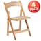 Flash Furniture Natural Wood Folding Chair, PK4 4-XF-2903-NAT-WOOD-GG - alternate 6