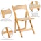 Flash Furniture Natural Wood Folding Chair, PK4 4-XF-2903-NAT-WOOD-GG - alternate 4