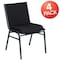 Flash Furniture HERCULES Series Heavy Duty Black Dot Fabric Stack Chair, PK4 4-XU-60153-BK-GG - alternate 5