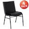 Flash Furniture HERCULES Series Heavy Duty Black Vinyl Stack Chair, PK4 4-XU-60153-BK-VYL-GG - alternate 2