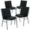 Flash Furniture HERCULES Series Heavy Duty Black Vinyl Stack Chair, PK4 4-XU-60153-BK-VYL-GG - alternate 8