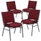 Flash Furniture HERCULES Series Heavy Duty Burgundy Patterned Fabric Stack Chair, PK4 4-XU-60153-BY-GG - alternate 7
