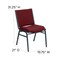 Flash Furniture HERCULES Series Heavy Duty Burgundy Patterned Fabric Stack Chair, PK4 4-XU-60153-BY-GG - alternate 3