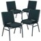 Flash Furniture HERCULES Series Heavy Duty Green Patterned Fabric Stack Chair, PK4 4-XU-60153-GN-GG - alternate 4