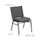 Flash Furniture HERCULES Series Heavy Duty Gray Fabric Stack Chair, PK4 4-XU-60153-GY-GG - alternate 8