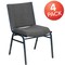 Flash Furniture HERCULES Series Heavy Duty Gray Fabric Stack Chair, PK4 4-XU-60153-GY-GG - alternate 3