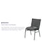 Flash Furniture HERCULES Series Heavy Duty Gray Fabric Stack Chair, PK4 4-XU-60153-GY-GG - alternate 2