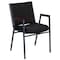 Flash Furniture Black Fabric Stack Armchair, PK4 4-XU-60154-BK-GG - alternate 2
