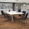 Flash Furniture HERCULES Series Heavy Duty Black Vinyl Stack Chair with Arms, PK4 4-XU-60154-BK-VYL-GG - alternate 1