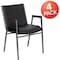 Flash Furniture HERCULES Series Heavy Duty Black Vinyl Stack Chair with Arms, PK4 4-XU-60154-BK-VYL-GG - alternate 2