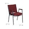 Flash Furniture Burgundy Fabric Stack Armchair, PK4 4-XU-60154-BY-GG - alternate 10