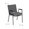 Flash Furniture HERCULES Series Heavy Duty Gray Fabric Stack Chair with Arms, PK4 4-XU-60154-GY-GG - alternate 2