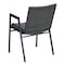 Flash Furniture HERCULES Series Heavy Duty Gray Fabric Stack Chair with Arms, PK4 4-XU-60154-GY-GG - alternate 4
