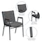 Flash Furniture HERCULES Series Heavy Duty Gray Fabric Stack Chair with Arms, PK4 4-XU-60154-GY-GG - alternate 6