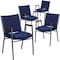 Flash Furniture Navy Fabric Stack Armchair, PK4 4-XU-60154-NVY-GG - alternate 1