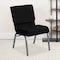 Flash Furniture Black Fabric Church Chair, PK4 4-XU-CH0221-BK-SV-GG - alternate 1