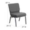 Flash Furniture Gray Fabric Church Chair, PK4 4-XU-CH0221-GY-SV-GG - alternate 4