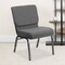 Flash Furniture Gray Fabric Church Chair, PK4 4-XU-CH0221-GY-SV-GG - alternate 1