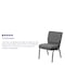 Flash Furniture Gray Fabric Church Chair, PK4 4-XU-CH0221-GY-SV-GG - alternate 2