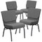 Flash Furniture Gray Fabric Church Chair, PK4 4-XU-CH0221-GY-SV-GG - alternate 10