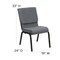 Flash Furniture Gray Fabric Church Chair, PK4 4-XU-CH-60096-BEIJING-GY-GG - alternate 5