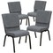 Flash Furniture Gray Fabric Church Chair, PK4 4-XU-CH-60096-BEIJING-GY-GG - alternate 9