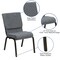 Flash Furniture Gray Fabric Church Chair, PK4 4-XU-CH-60096-BEIJING-GY-GG - alternate 8