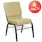 Flash Furniture Beige Fabric Church Chair, PK4 4-XU-CH-60096-BGE-BAS-GG - alternate 1