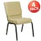 Flash Furniture Beige Fabric Church Chair, PK4 4-XU-CH-60096-BGE-GG - alternate 1