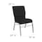 Flash Furniture Black Fabric Church Chair, PK4 4-XU-CH-60096-BK-SV-BAS-GG - alternate 10