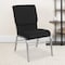 Flash Furniture Black Fabric Church Chair, PK4 4-XU-CH-60096-BK-SV-BAS-GG - alternate 1