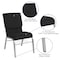Flash Furniture Black Fabric Church Chair, PK4 4-XU-CH-60096-BK-SV-BAS-GG - alternate 6