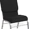 Flash Furniture Black Fabric Church Chair, PK4 4-XU-CH-60096-BK-SV-BAS-GG - alternate 8