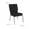 Flash Furniture Black Fabric Church Chair, PK4 4-XU-CH-60096-BK-SV-GG - alternate 8