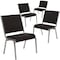 Flash Furniture HERCULES Series 1000 lb. Rated Black Antimicrobial Fabric Bariatric Medical Reception Chair, PK4 4-XU-DG-60442-660-1-BK-GG - alternate 6