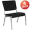 Flash Furniture HERCULES Series 1000 lb. Rated Black Antimicrobial Fabric Bariatric Medical Reception Chair with 3/4 Panel Back, PK4 4-XU-DG-60442-660-2-BK-GG - alternate 6