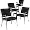 Flash Furniture HERCULES Series 1000 lb. Rated Black Antimicrobial Fabric Bariatric Medical Reception Arm Chair, PK4 4-XU-DG-60443-670-1-BK-GG - alternate 4