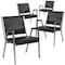 Flash Furniture HERCULES Series 1000 lb. Rated Black Antimicrobial Vinyl Bariatric Medical Reception Arm Chair, PK4 4-XU-DG-60443-670-1-BK-VY-GG - alternate 6
