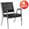 Flash Furniture HERCULES Series 1000 lb. Rated Black Antimicrobial Vinyl Bariatric Medical Reception Arm Chair, PK4 4-XU-DG-60443-670-1-BK-VY-GG - alternate 5