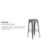 Flash Furniture Clear Backless Metal Stool, 30", PK4 4-XU-DG-TP0004-30-WD-GG - alternate 8