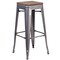 Flash Furniture Clear Backless Metal Stool, 30", PK4 4-XU-DG-TP0004-30-WD-GG - alternate 10