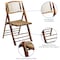 Flash Furniture American Champion Bamboo Folding Chair, PK4 4-X-62111-BAM-GG - alternate 5