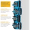 Xpower Mini Mighty Air Mover W/ Power Outlets and 3 hr Timer, 1/4 HP, 925 CFM, 2.3 Amps, 4 Positions, 3 Speeds, Blue P-230AT BLUE - alternate 8