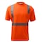 Gss Safety Hi-Vis Short Sleeve T-Shirt, 100% Polyester Birdseye, Orange, XL 5002-XL - alternate 2