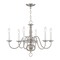 Livex Lighting Williamsburgh 6 Light Brushed Nickel Cha 5006-91 - alternate 1