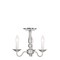 Livex Lighting Williamsburgh 3 Light Brushed Nickel Convertible 5009-91 - alternate 2